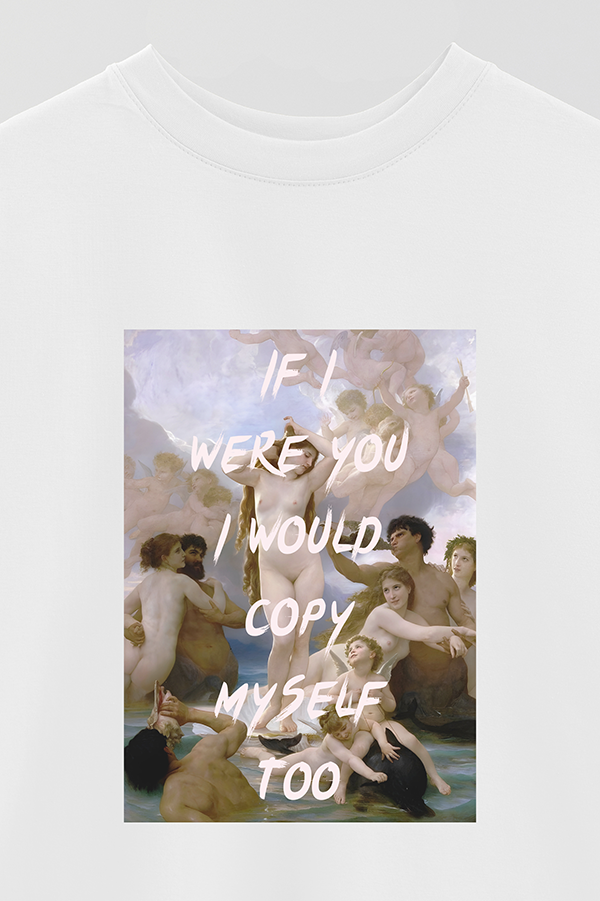 REMERA OVER ESTAMPADA ART COLLECTION 94 IF I WERE YOU