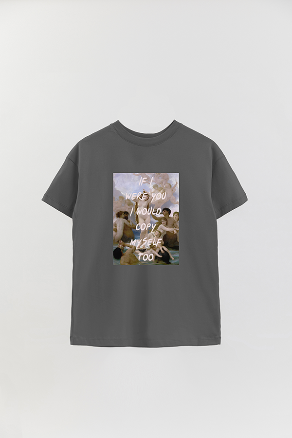 REMERA OVER ESTAMPADA ART COLLECTION 94 IF I WERE YOU
