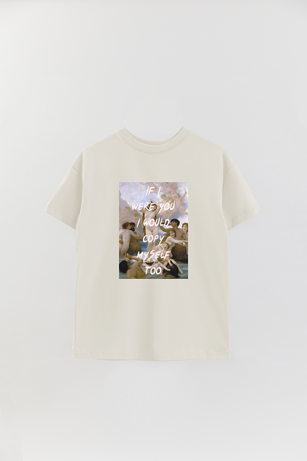 REMERA OVER ESTAMPADA ART COLLECTION 94 IF I WERE YOU