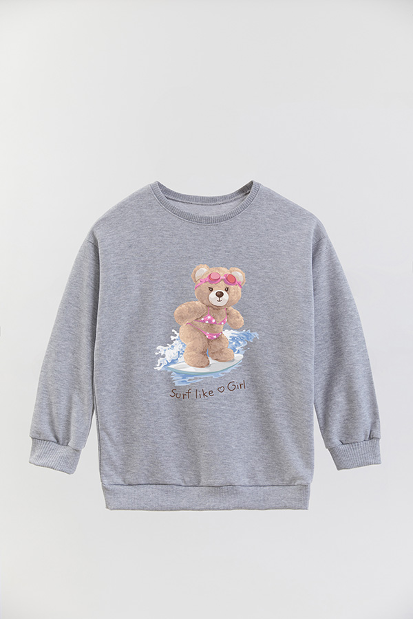BUZO RUSTICO KIDS TEDDY SURF LIKE A GIRL