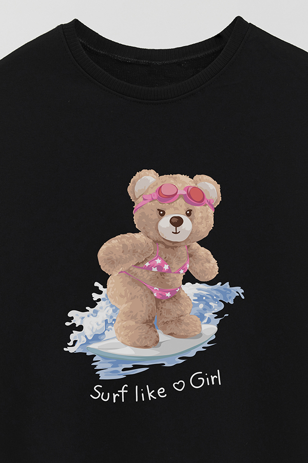 BUZO RUSTICO KIDS TEDDY SURF LIKE A GIRL