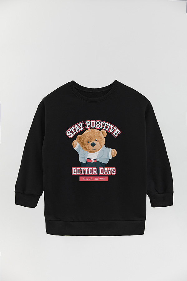 BUZO RUSTICO KIDS TEDDY STAY POSITIVE