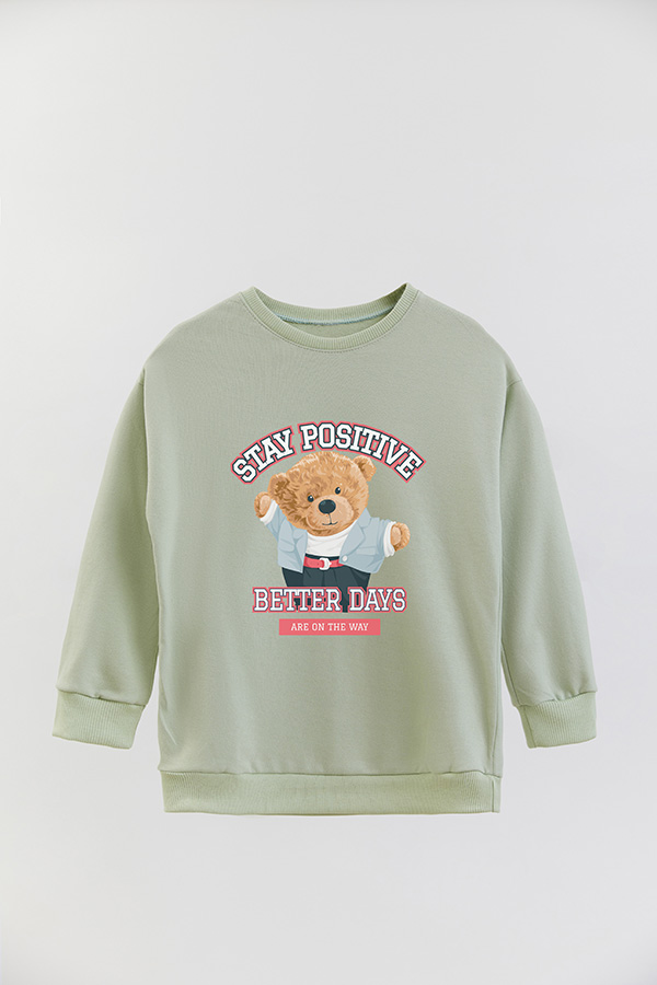 BUZO RUSTICO KIDS TEDDY STAY POSITIVE