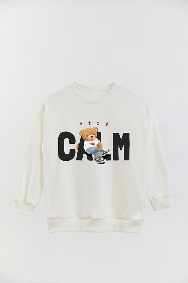 BUZO RUSTICO KIDS TEDDY STAY CALM