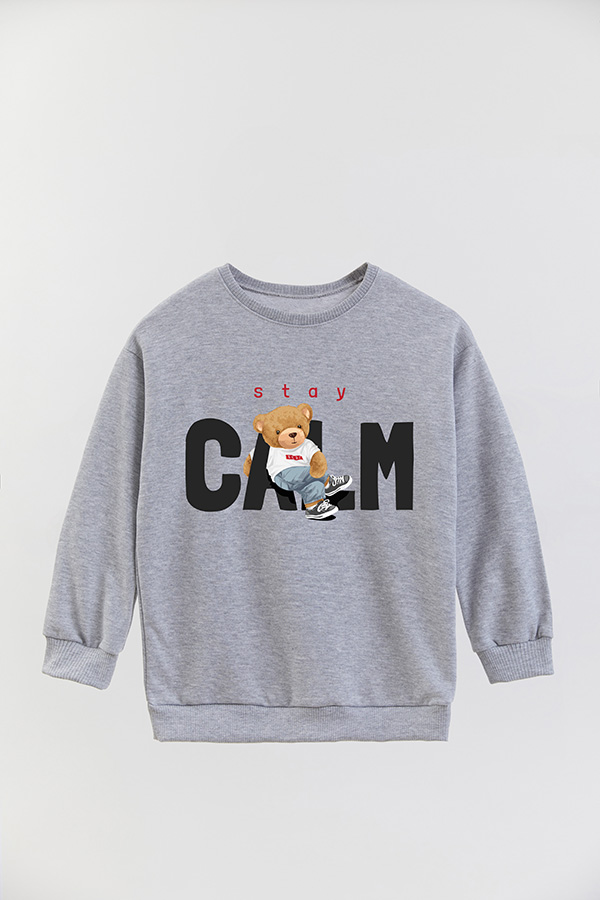 BUZO RUSTICO KIDS TEDDY STAY CALM