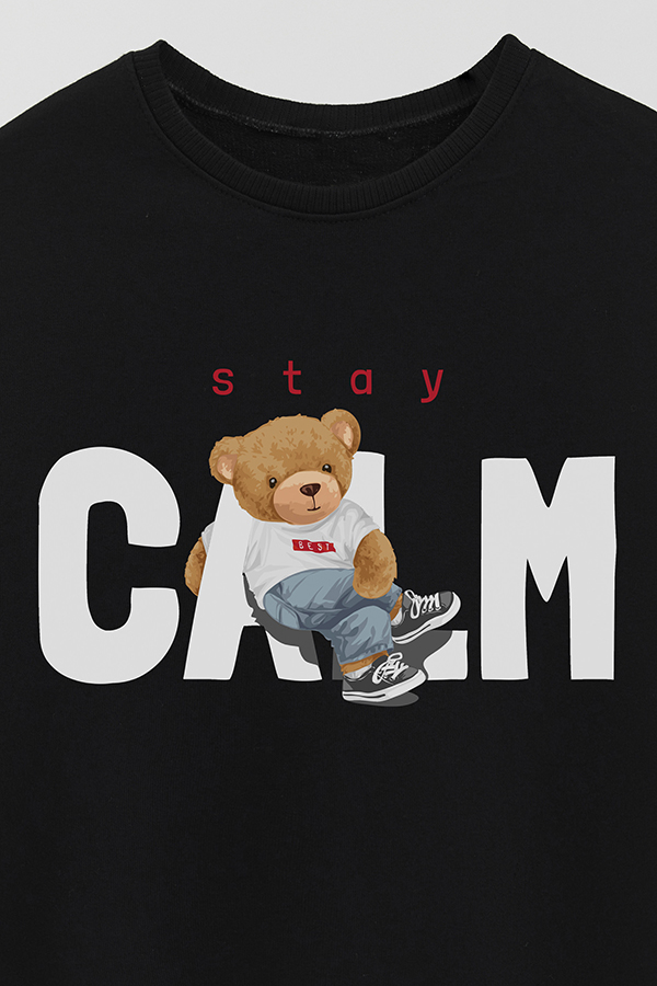 BUZO RUSTICO KIDS TEDDY STAY CALM