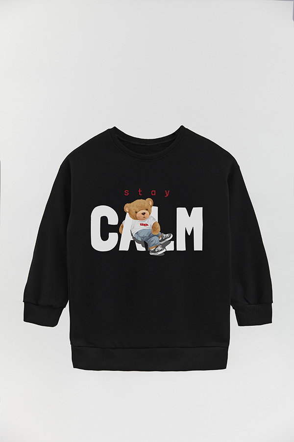 BUZO RUSTICO KIDS TEDDY STAY CALM