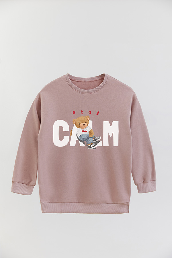 BUZO RUSTICO KIDS TEDDY STAY CALM