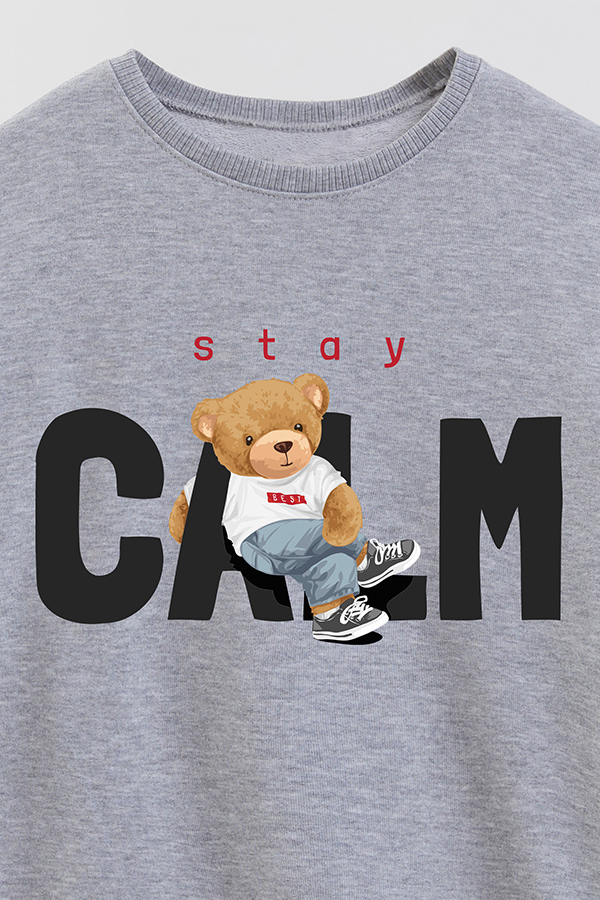 BUZO RUSTICO KIDS TEDDY STAY CALM