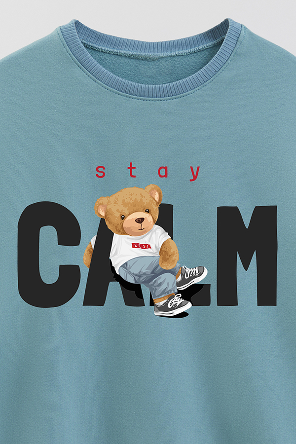 BUZO RUSTICO KIDS TEDDY STAY CALM