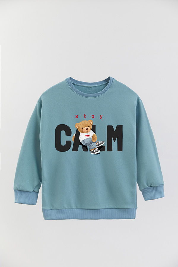 BUZO RUSTICO KIDS TEDDY STAY CALM