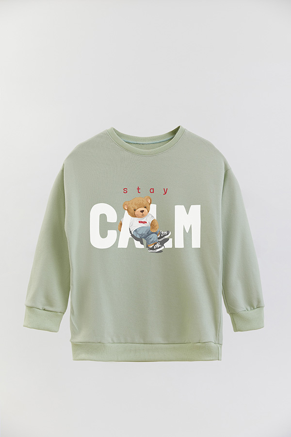 BUZO RUSTICO KIDS TEDDY STAY CALM