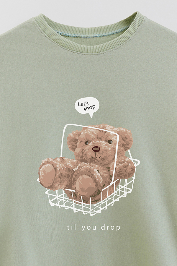 BUZO RUSTICO KIDS TEDDY SHOP TILL YOU DROP