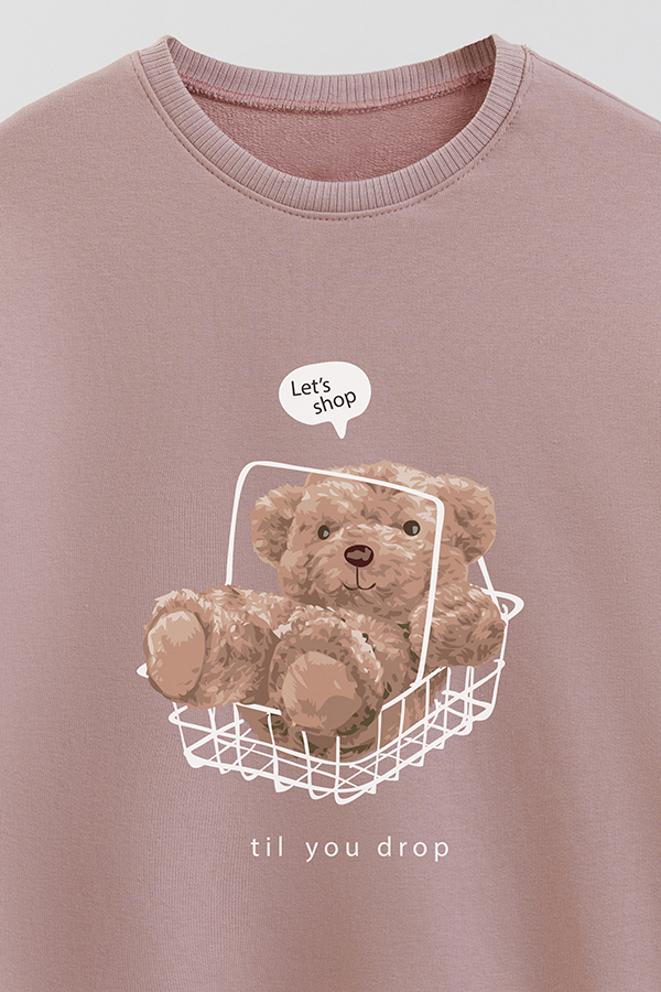 BUZO RUSTICO KIDS TEDDY SHOP TILL YOU DROP