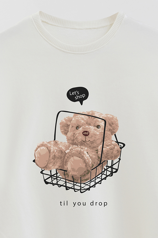 BUZO RUSTICO KIDS TEDDY SHOP TILL YOU DROP