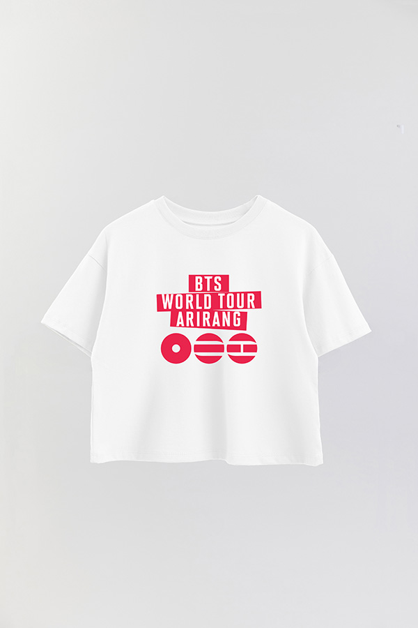 REMERA CROP ESTAMPADA BTS WT3