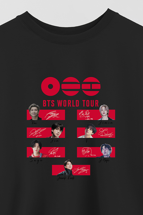 REMERA CROP ESTAMPADA BTS WT2
