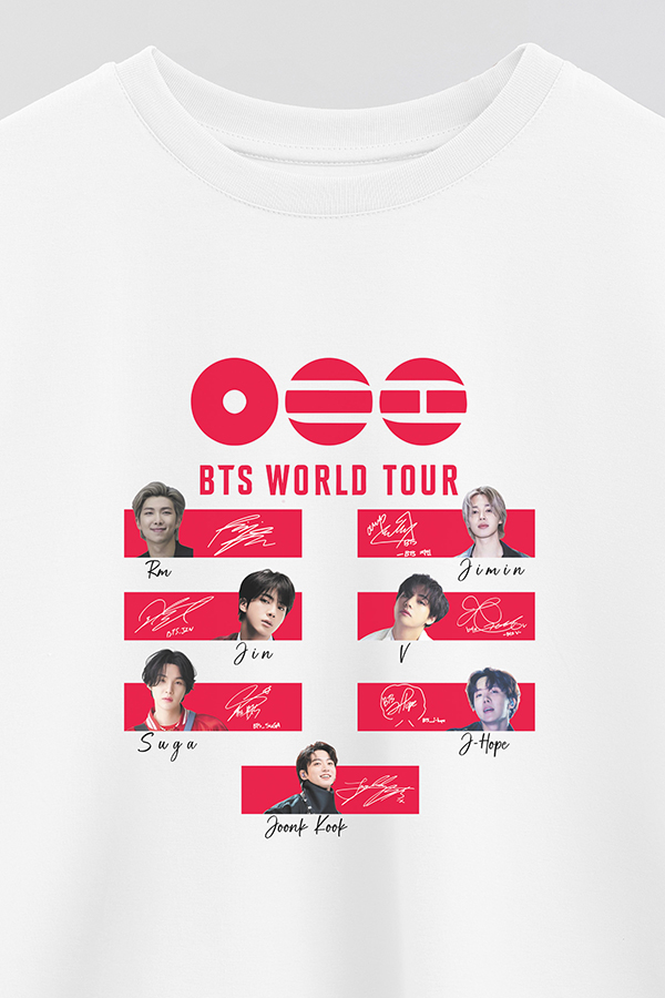 REMERA CROP ESTAMPADA BTS WT2
