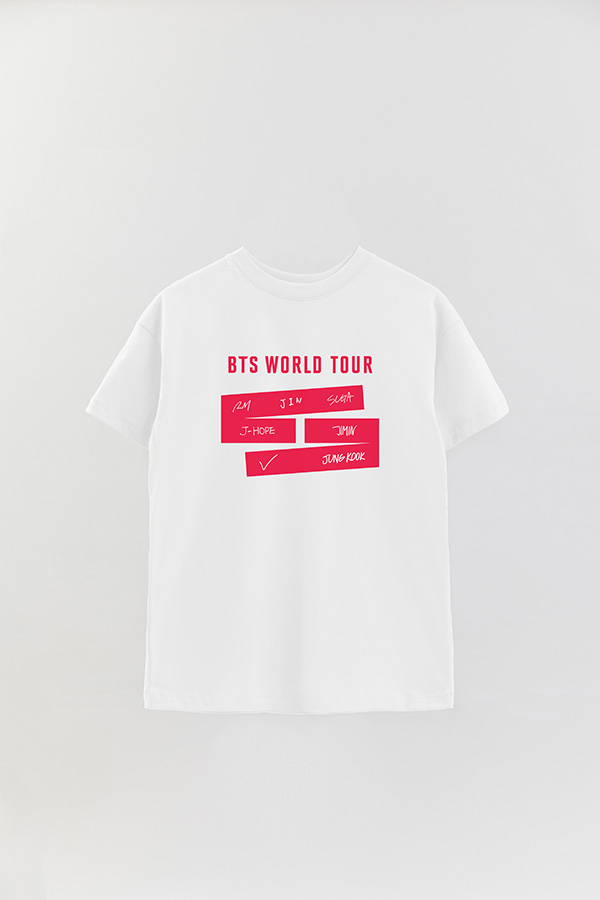 REMERA OVER ESTAMPADA BTS WT