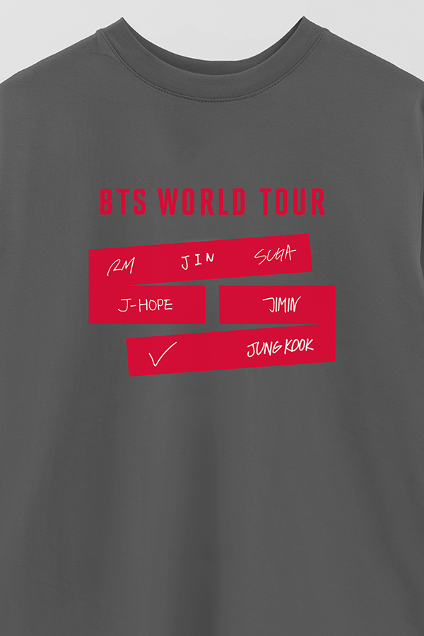 REMERA OVER ESTAMPADA BTS WT