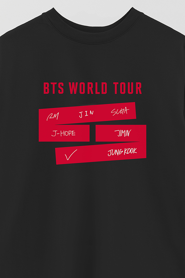 REMERA OVER ESTAMPADA BTS WT