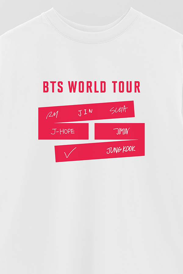 REMERA OVER ESTAMPADA BTS WT