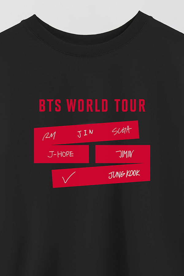 REMERA CROP ESTAMPADA BTS WT