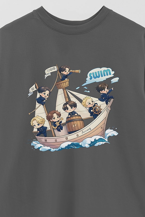 REMERA OVER ESTAMPADA BTS SWIM CT