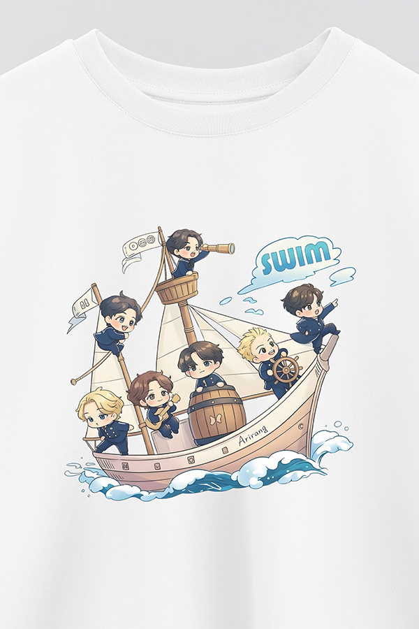 REMERA CROP ESTAMPADA BTS SWIM CT