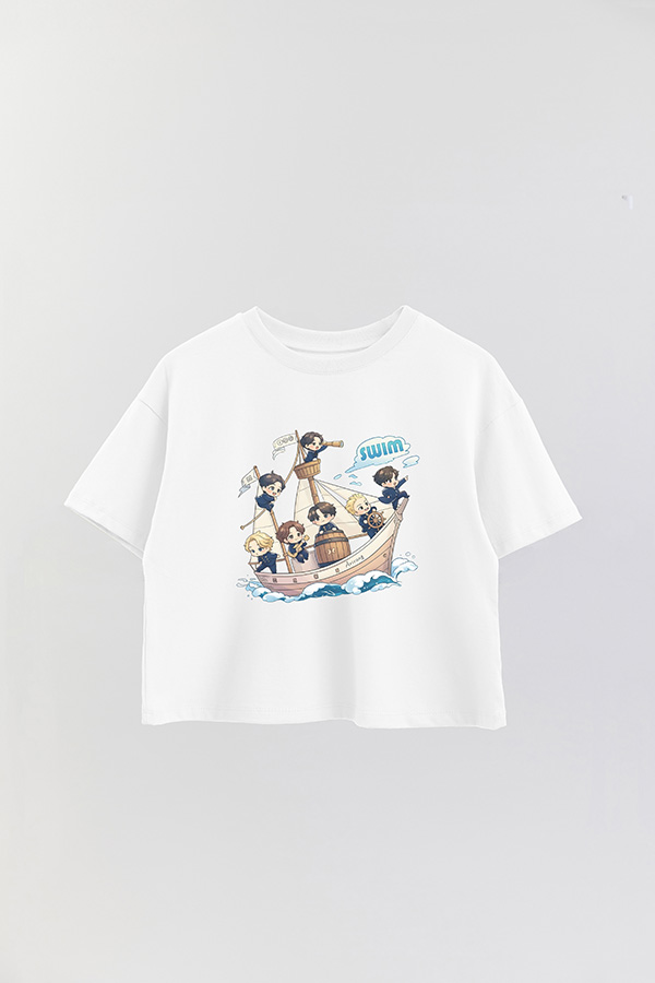 REMERA CROP ESTAMPADA BTS SWIM CT