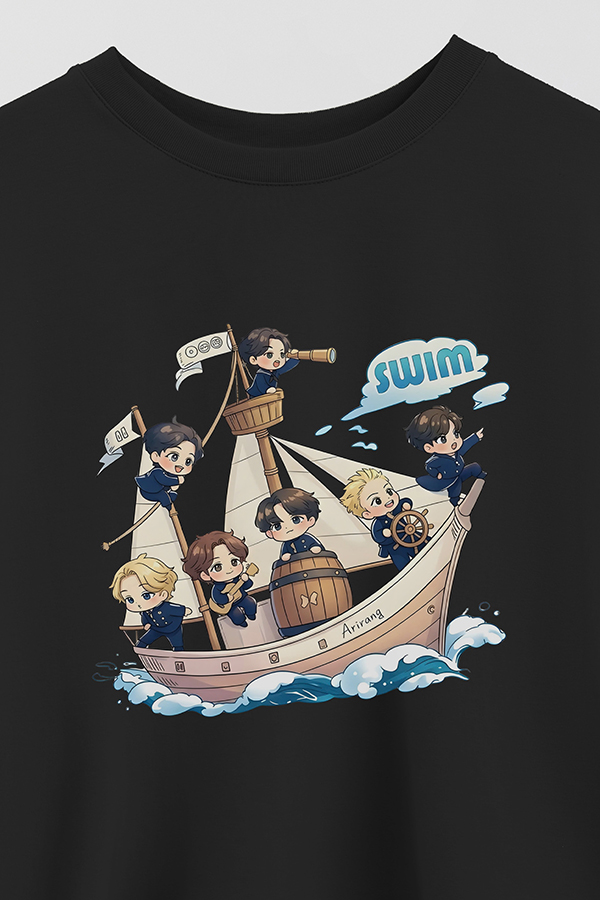 REMERA CROP ESTAMPADA BTS SWIM CT