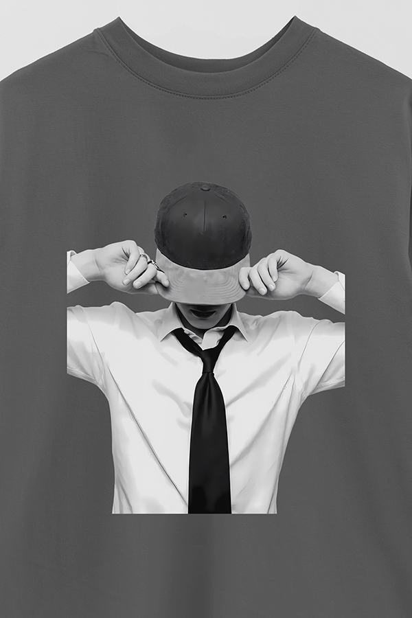 REMERA OVER ESTAMPADA BTS BW JIN