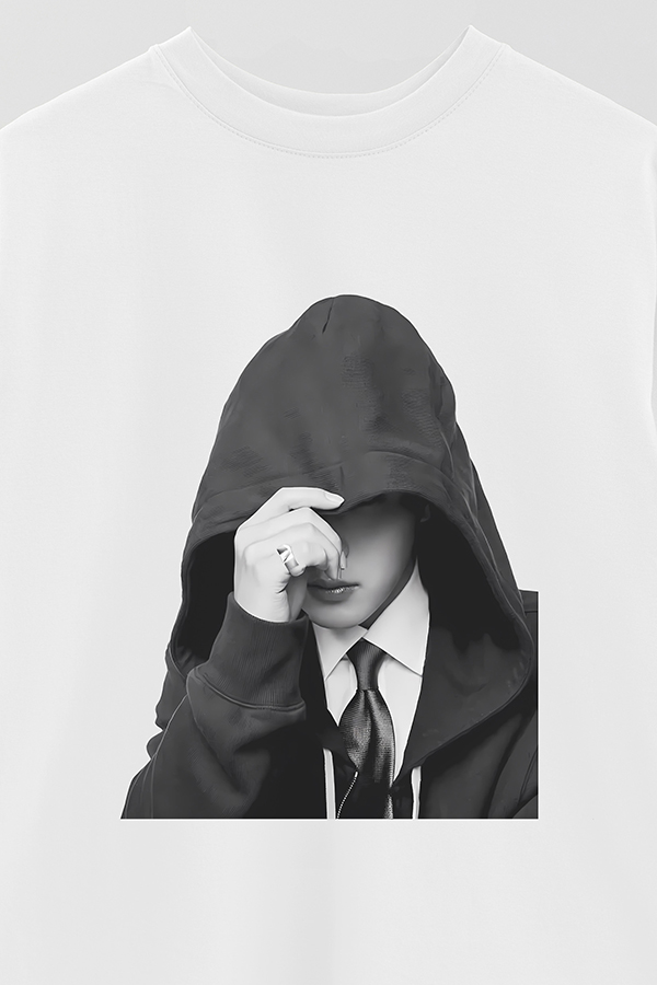 REMERA OVER ESTAMPADA BTS BW JIMIN