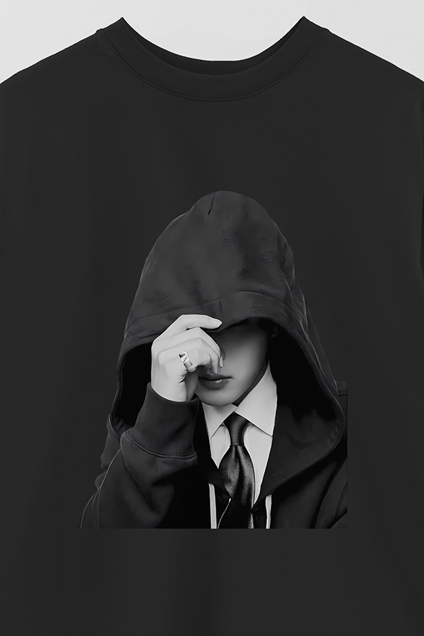 REMERA OVER ESTAMPADA BTS BW JIMIN