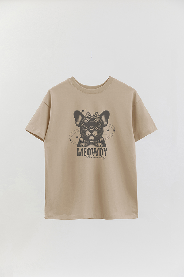 REMERA OVER ESTAMPADA DOG MEOWDY