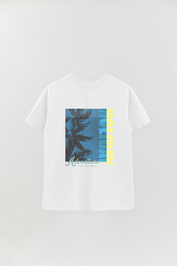 REMERA OVER ESTAMPADA GRAPHIC PARADISE