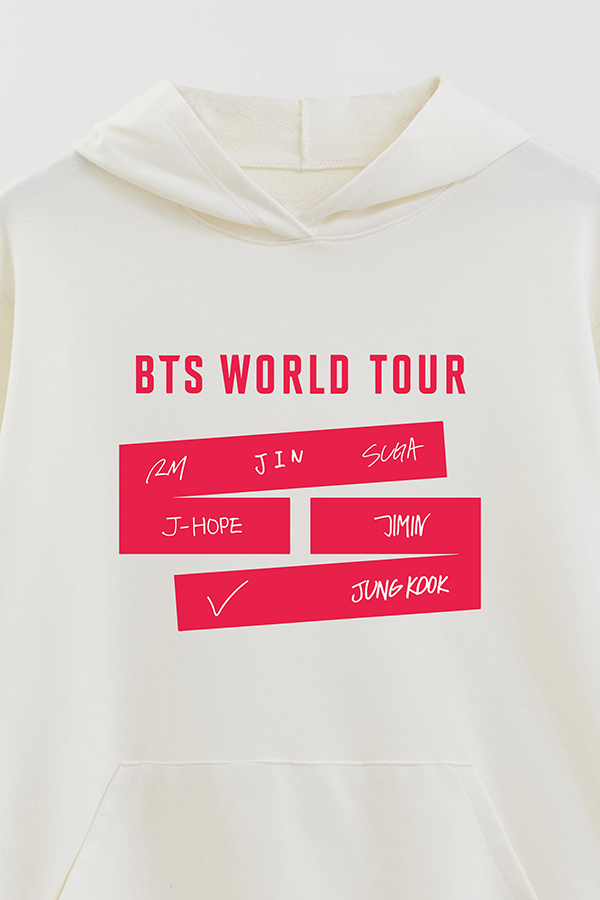 HOODIE RUSTICO ESTAMPADO BTS WT