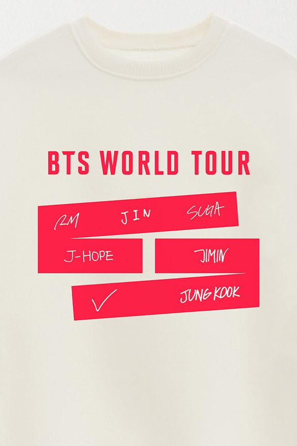 BUZO RUSTICO ESTAMPADO BTS WT