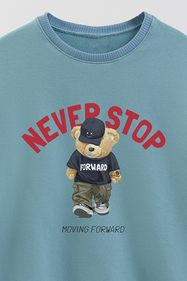 BUZO RUSTICO KIDS TEDDY NEVER STOP