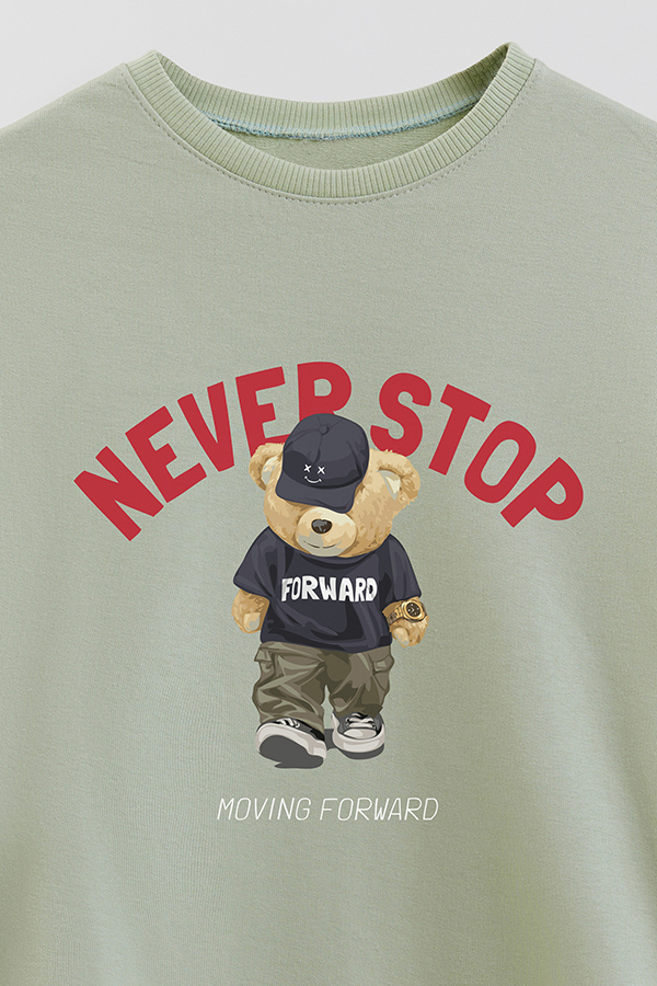 BUZO RUSTICO KIDS TEDDY NEVER STOP