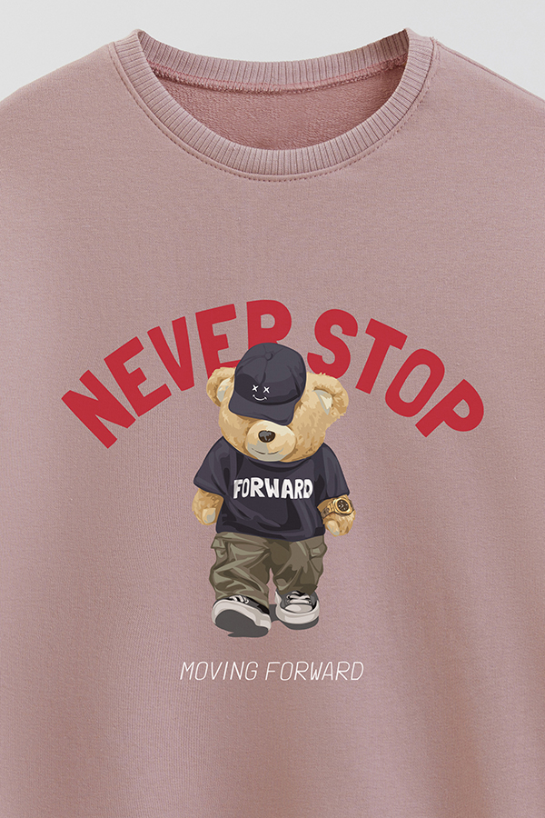 BUZO RUSTICO KIDS TEDDY NEVER STOP