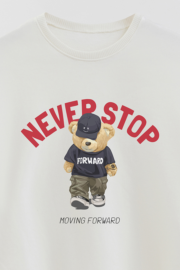 BUZO RUSTICO KIDS TEDDY NEVER STOP