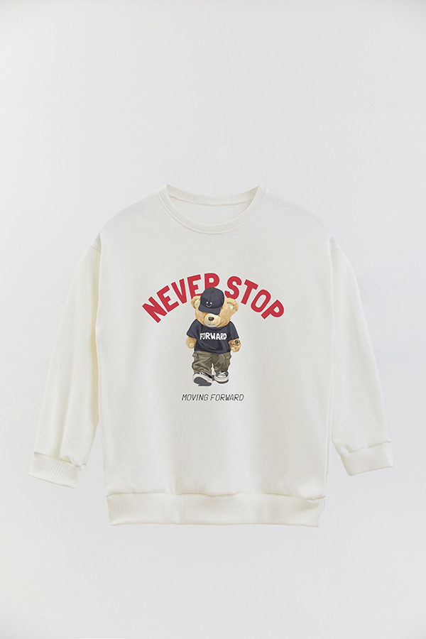 BUZO RUSTICO KIDS TEDDY NEVER STOP