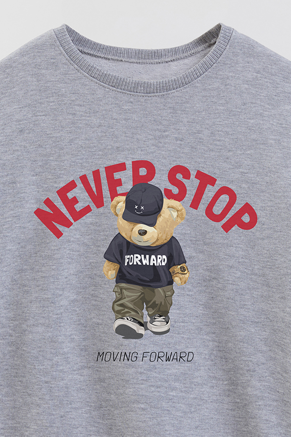 BUZO RUSTICO KIDS TEDDY NEVER STOP