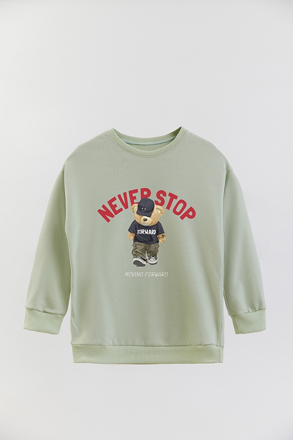 BUZO RUSTICO KIDS TEDDY NEVER STOP