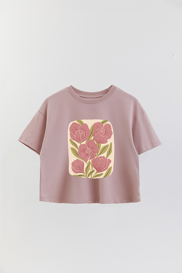REMERA CROP ESTAMPADA ART 166