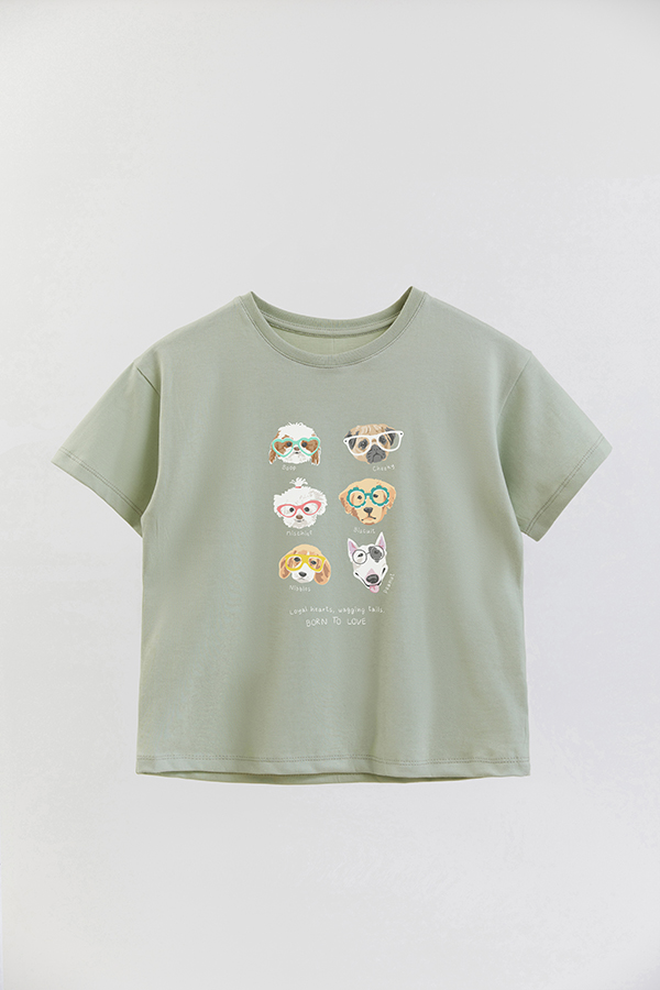 REMERA GIRL OVER DOGGY DREAMS BORN TO LOVE