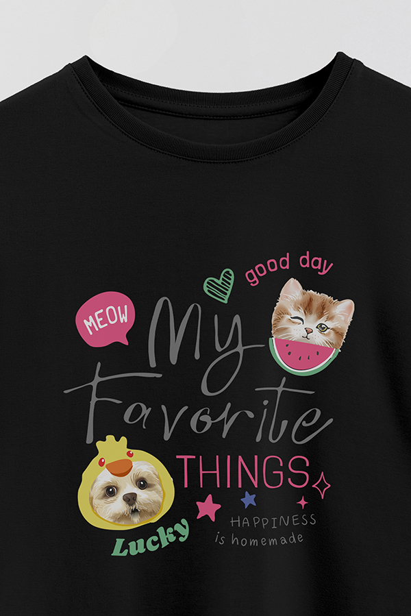 REMERA GIRL OVER KITTY DREAMS MY FAVORITE THINGS