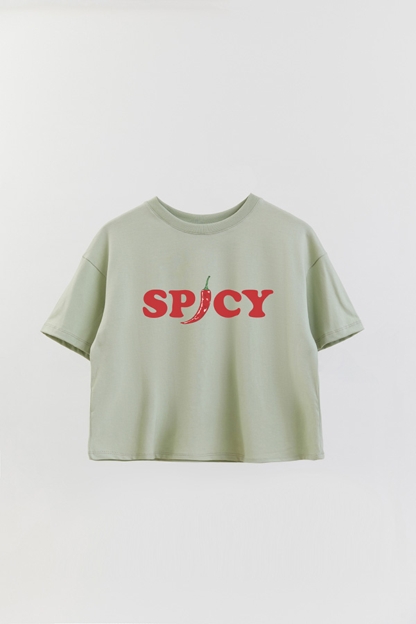 REMERA CROP ESTAMPADA FRSP SPICY