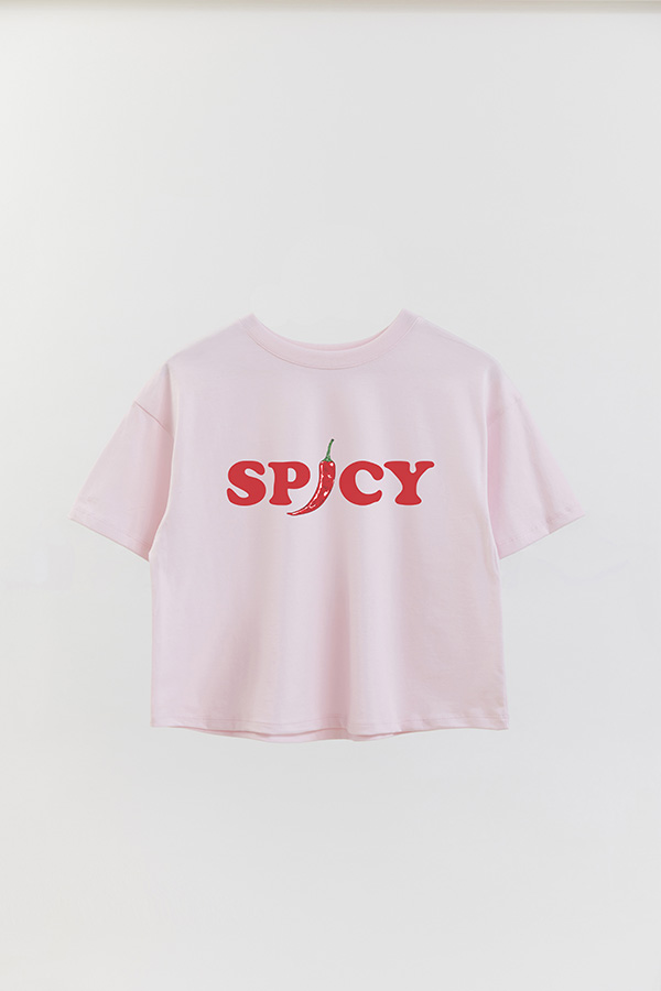 REMERA CROP ESTAMPADA FRSP SPICY